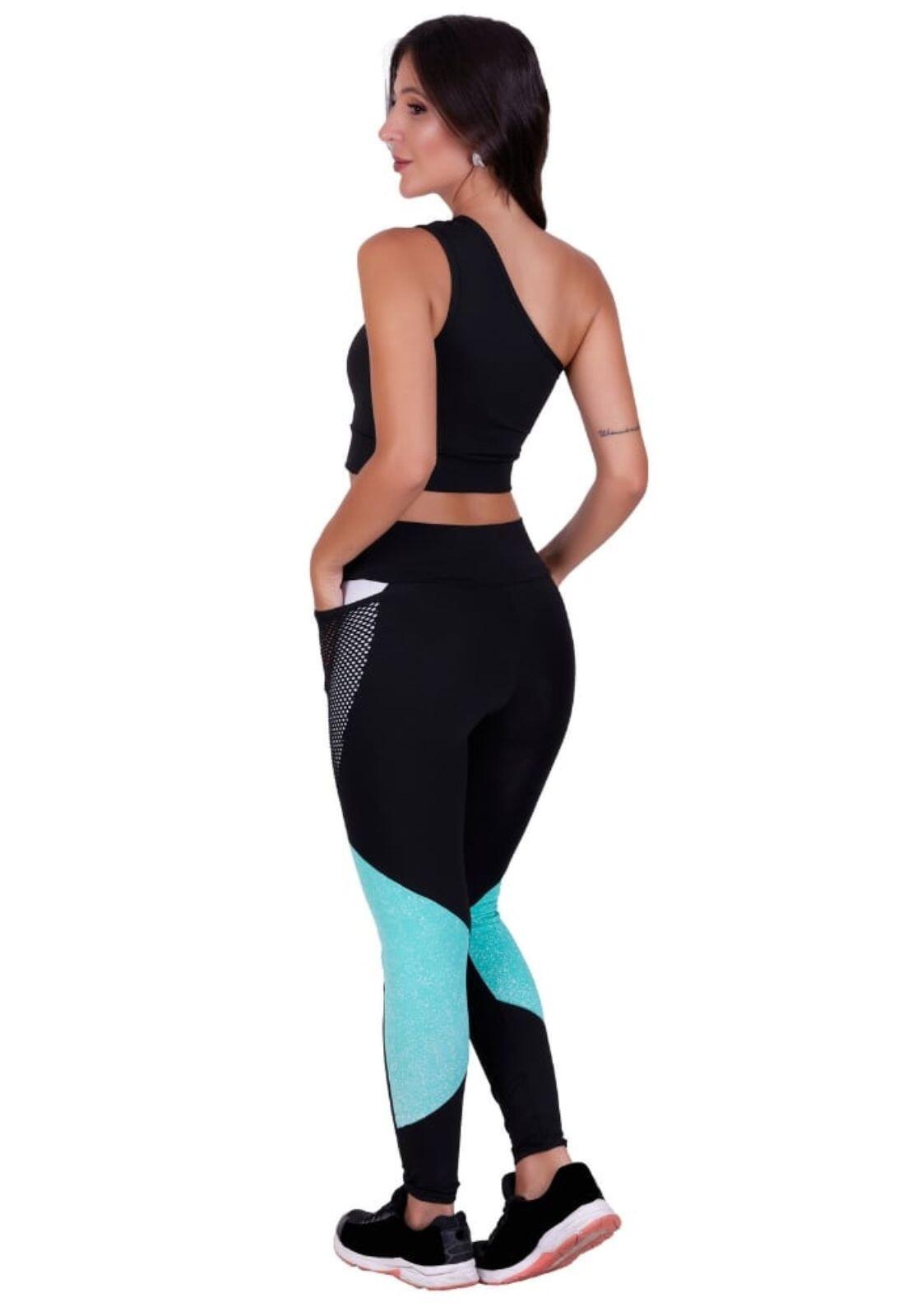 Comprar Conjunto Fitness Calça Legging com Bolso e Top sem bojo Aurora -  Terra e Mar Modas