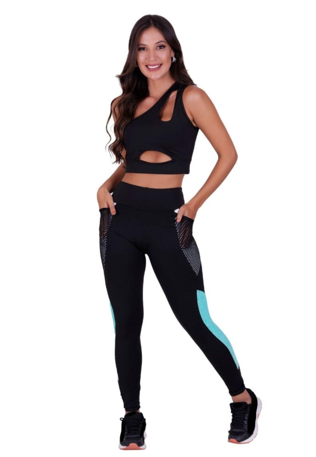 Comprar Conjunto Fitness Calça Legging com Bolso e Top sem bojo Aurora -  Terra e Mar Modas