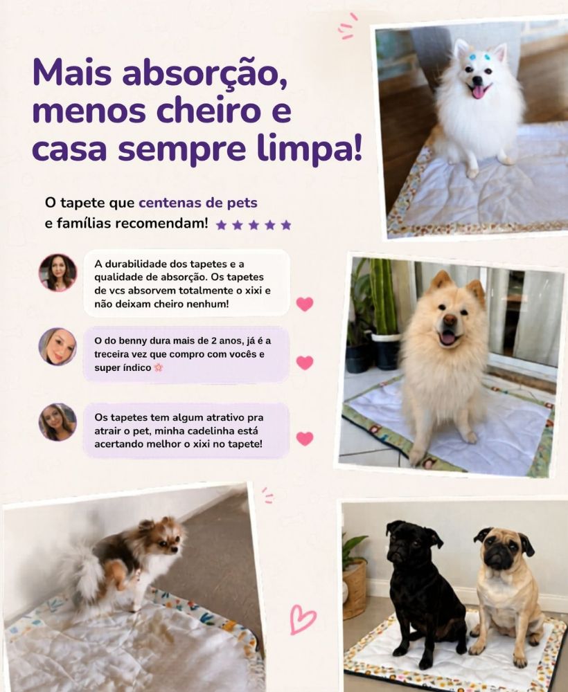 MelyCookie Tapetes Higiênicos Laváveis