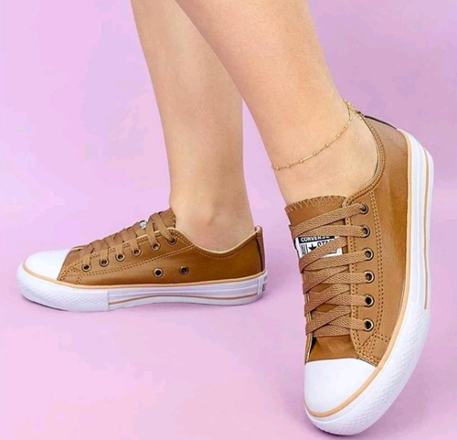 Nozes All Star Dourado Feminino Nozes All Star Dourado Cano Alto