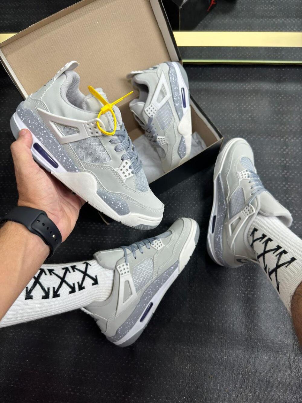 Air Jordan 4 ホワイト/グレー RETRO Comprar Jordan 4 Retrô Off White Premium