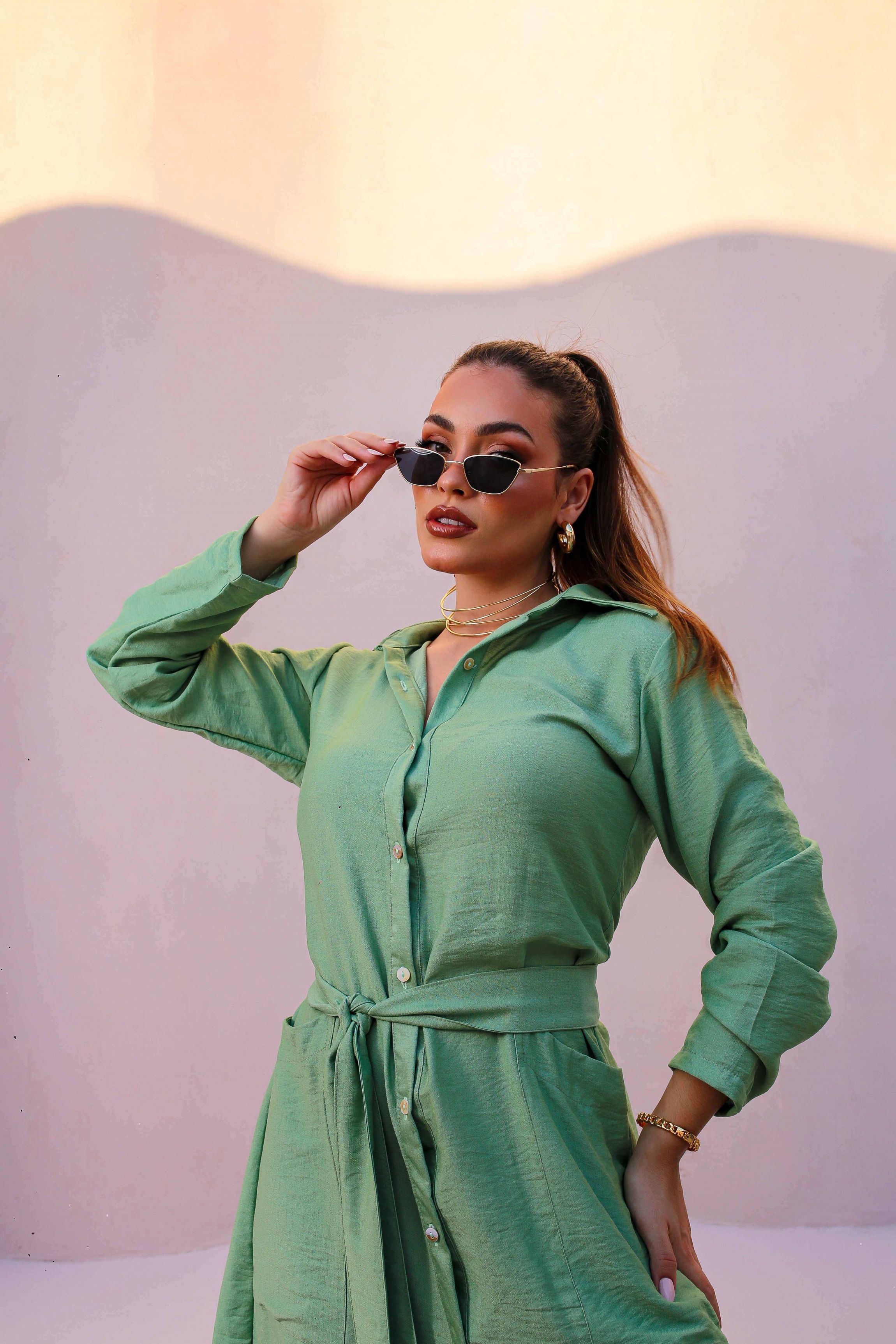 Comprar VESTIDO CHEMISE IRIS COM BOLSOS TECIDO:CREPE Colombina