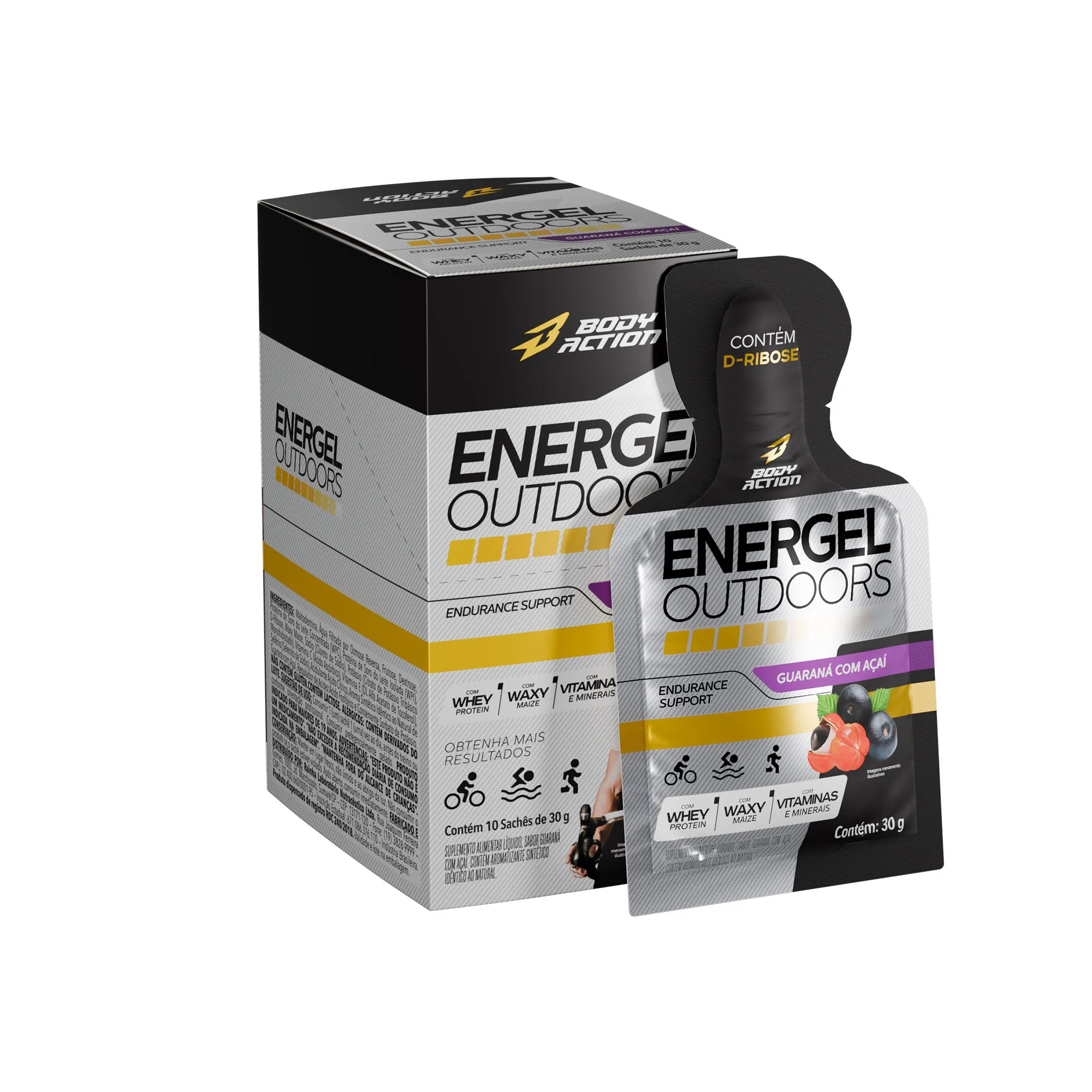 Energel Outdoors 10 Sachês Bodyaction