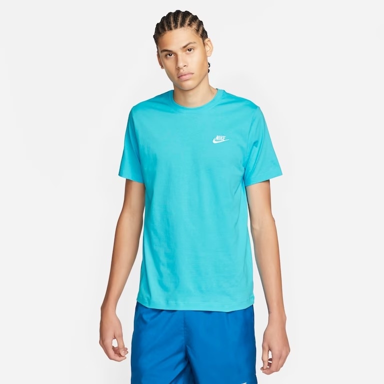 Camiseta Nike Sportswear Club Masculina Azul GG