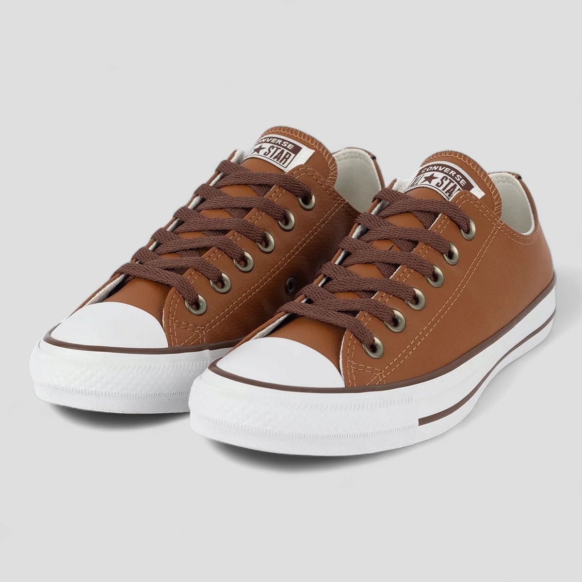 Couro Sintético All Star Marrom De Couro Tenis All Star Couro