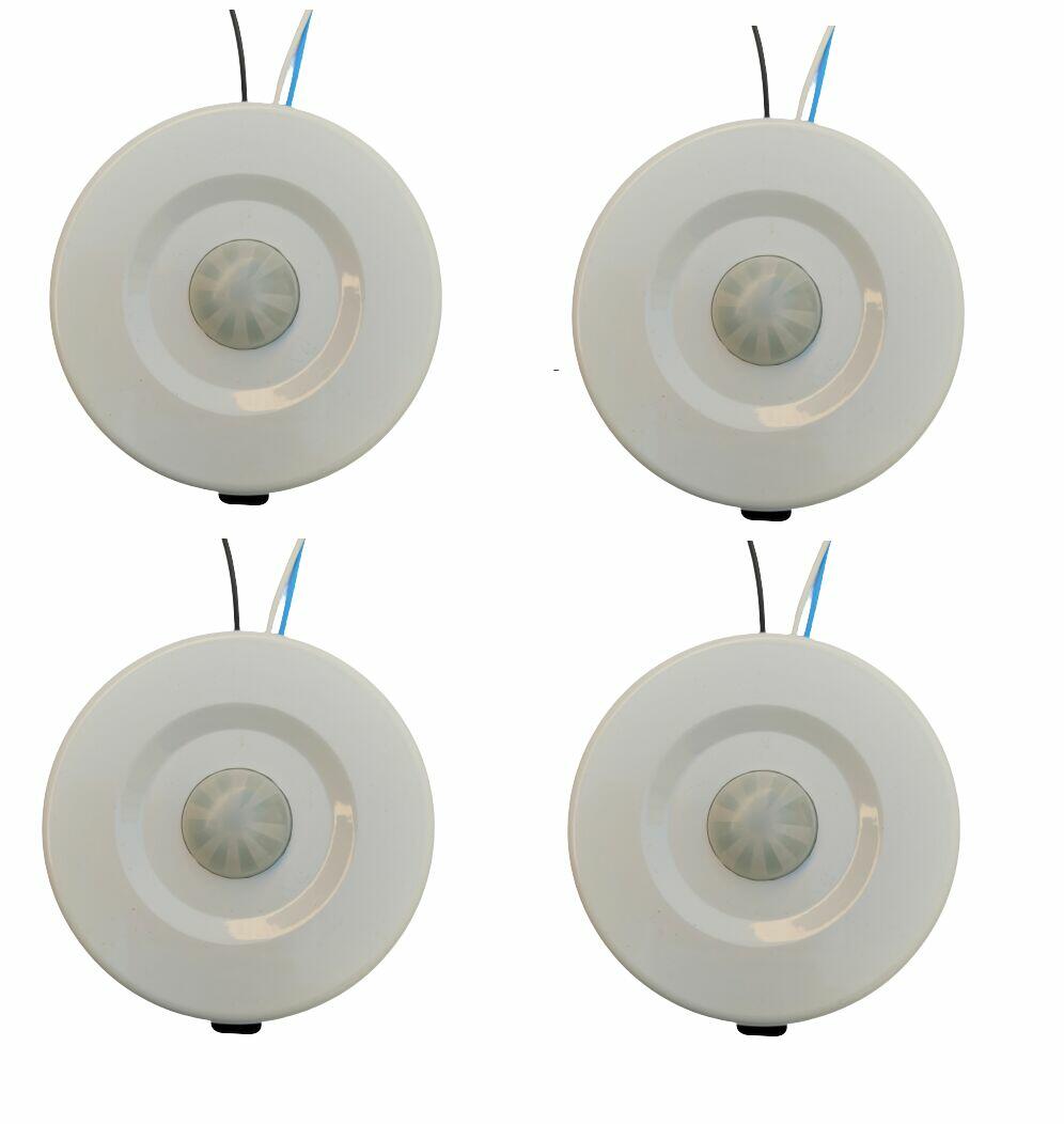 Sensor de presença de embutir no teto kit 4 pç