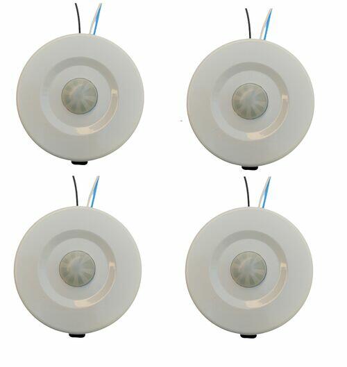 Sensor de presença de embutir no teto kit 4 pç