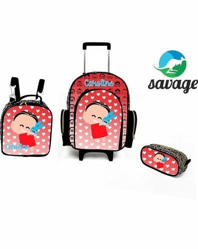 Kit Mochila Escolar Personalizado Escolha o tema