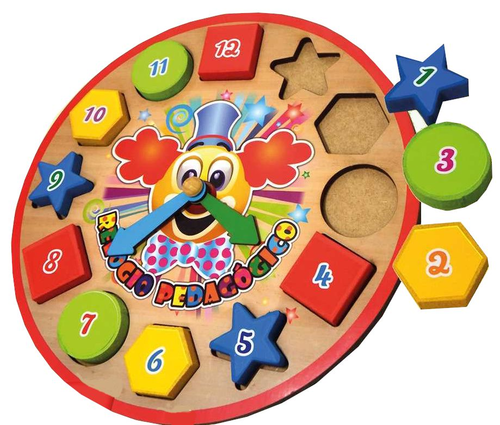 Brinquedos educativos 4 anos - relógio pedagógico palhacinho - a partir de  R$55,00