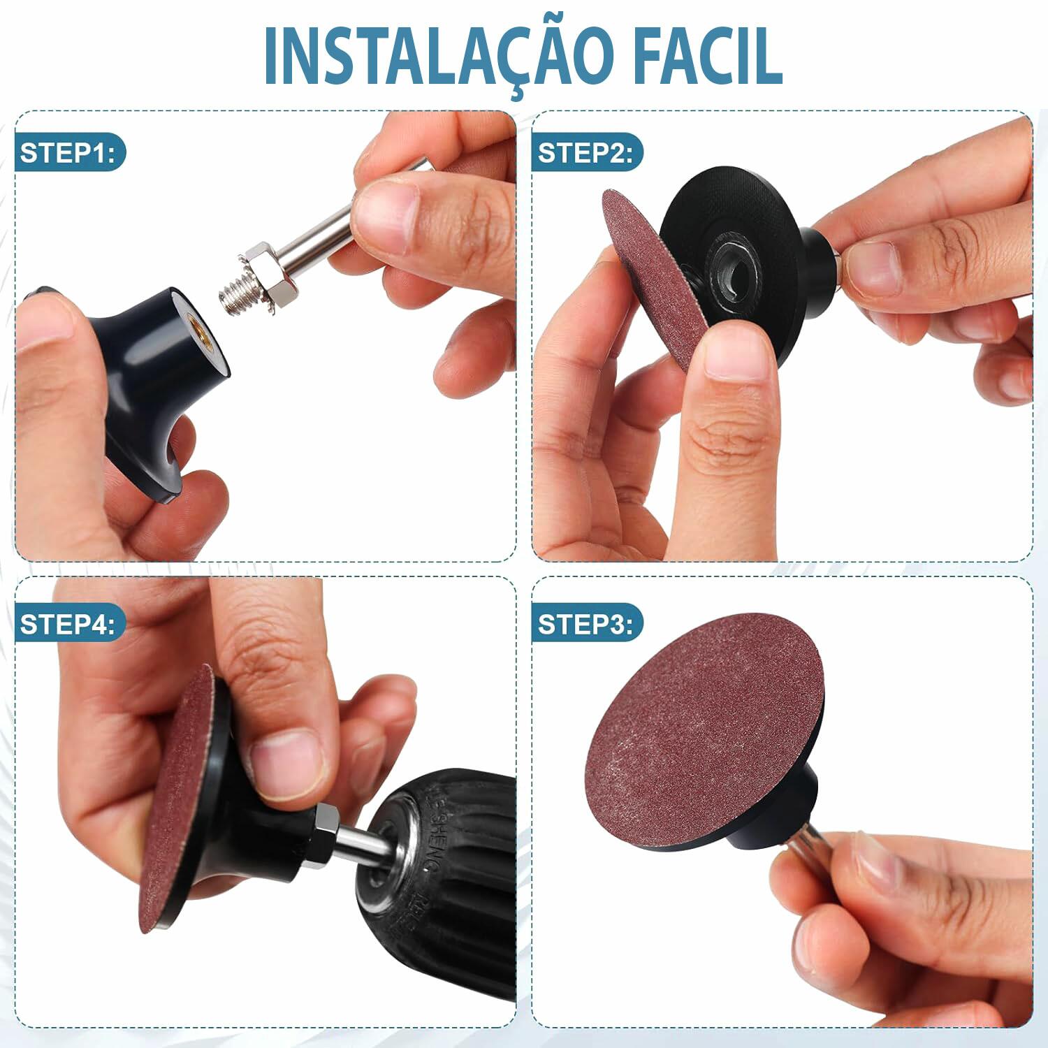 Suporte Disco Lixa Roloc 2 polegadas para Lixadeira Angular Engate ...