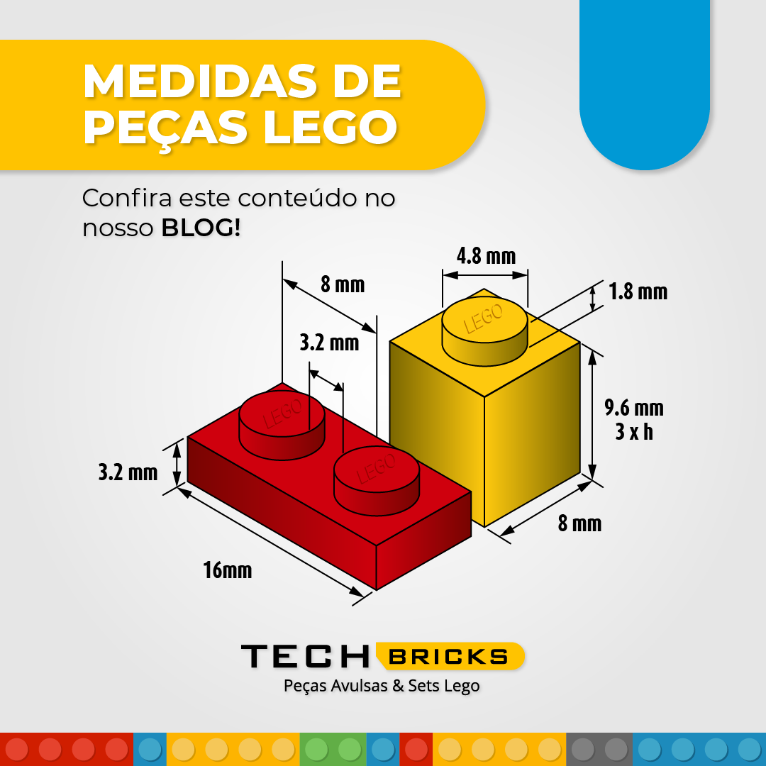 Medidas das Peas Lego