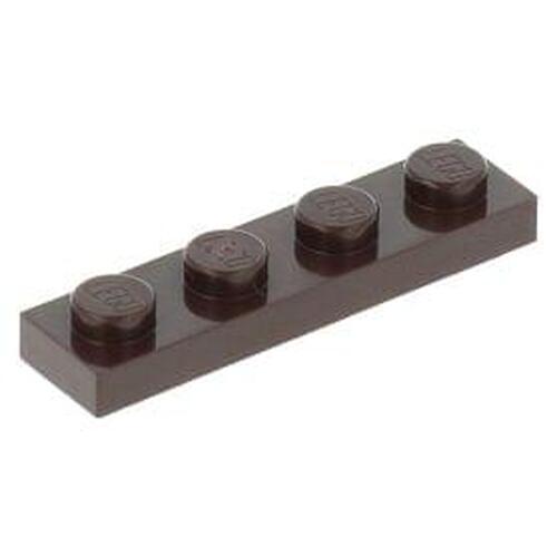 Lego Plate 1x4 - Marrom Escuro - PN 3710 / CN 6252667