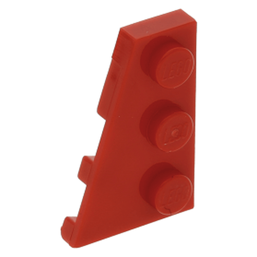 Lego Plate Asa / Wing 2x3 Esquerdo - Vermelho - PN 43723 / CN 4180533 / 4372321