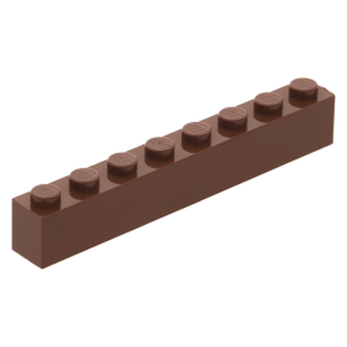 Lego Brick 1x8 - Marrom - PN 3008 / CN 4245294 / 4263776