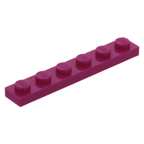 Lego Plate 1x6 - Magenta - PN 3666 / CN 4236799 / 4654105 / 6003206