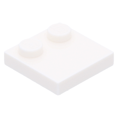 Lego Tile / Plate 2x2 c/ 2 Studs - Branco - PN 33909 / CN 6218822