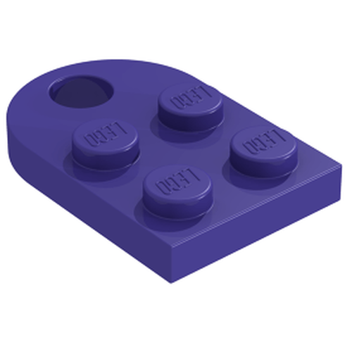 Lego Plate 3x2 c/ furo - Roxo Escuro - PN 3176 / CN 6174596
