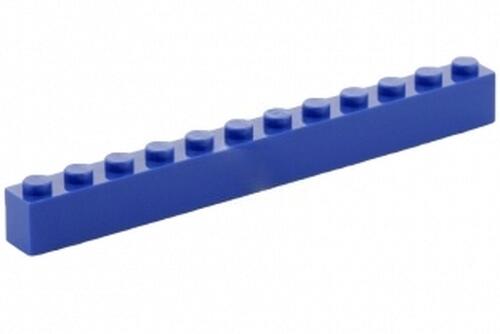 Lego Brick tijolo 1x12 - Azul - PN 6112 / CN 611223 / 4614746 / 6175821