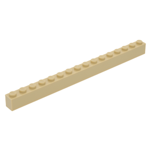 Lego Brick tijolo 1x16 - Bege - PN 2465 / CN 4114023 / 4165812 / 4295313