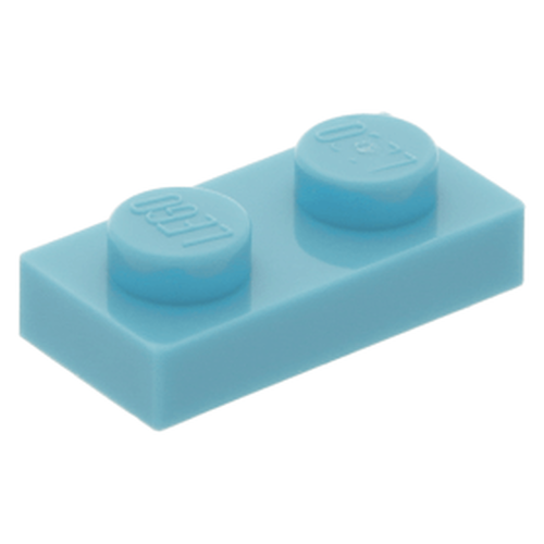 Lego Plate 1x2 - Medium Azure - PN 3023 / CN 4619511 / 6013825 / 6097419