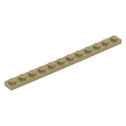Lego Plate 1x12 - Bege Escuro - PN 60479 / CN 6275088