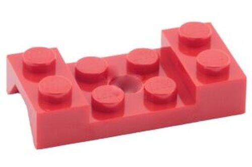 Lego Para-lamas 2x4 com furo - Vermelho - PN 60212 / CN 4600176 / 4518231