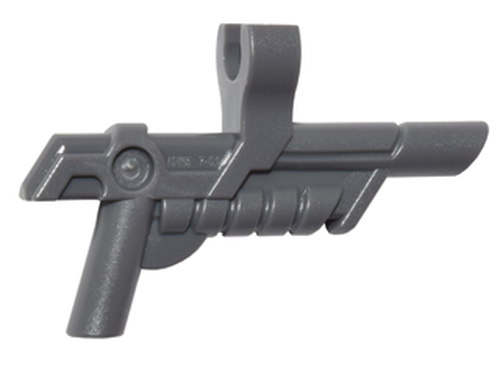 Lego Arma Rifle com clip p/ Minifig - Cinza Escuro - PN 15445 / CN 6055607 / 6191976