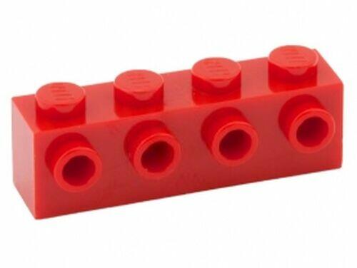 Lego Brick 1x4 c/ studs na lateral - Vermelho - PN 30414 / CN 4177991 / 4157223