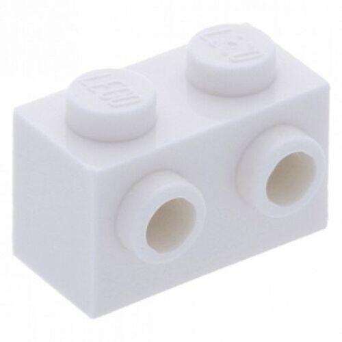 Lego Brick 1x2 c/ studs na lateral - Branco - PN 11211 / CN 6058177