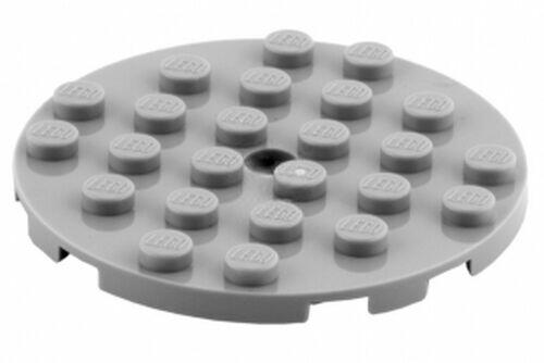 Lego Plate Redondo / Round 6x6 com furo - Cinza Claro - PN  11213 / CN 6015349