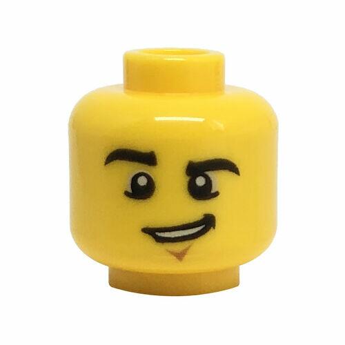 Lego Cabea de Minifigura Masculina Sorriso p/ o Lado - Amarelo - PN 12813 / CN 6021844