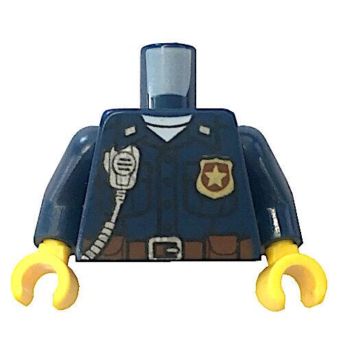 Lego Corpo / Torso Policial c/ Distintivo e Rdio - Azul Escuro -  PN 76382 / 88585 / CN 6209966