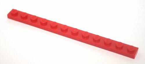 Lego Plate 1x12 - Vermelho - PN 60479 / CN 4514843