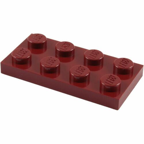 Lego Plate 2x4 -  Vermelho escuro - PN 3020 / CN 4539071