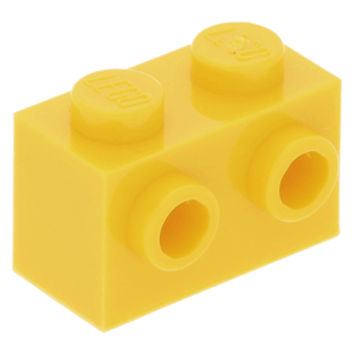 Lego Brick 1x2 c/ studs na lateral - Amarelo - PN 11211 / CN 6119197
