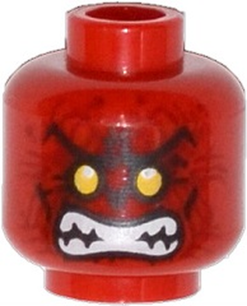 Lego Cabea de Minifigura Monstro / Alien - Vermelho - PN 18282 / CN 6081277