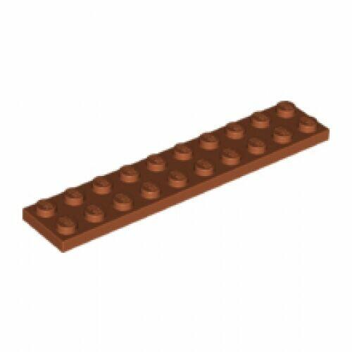 Lego Plate 2x10 - Laranja Escuro - PN 3832 / CN 6131797