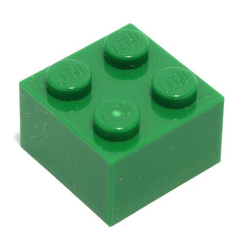 Lego Brick tijolo 2x2 - Verde - PN 3003 / CN 300328