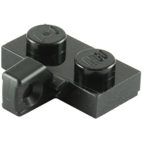 Lego plate 1x2 c/ encaixe lateral - Preto - PN 44567 / CN 4185620