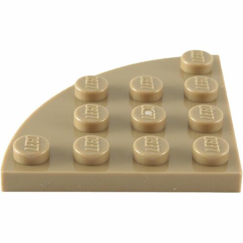 LEGO  Plate 4x4 com um canto arredondado - Bege Escuro - PN 30565 / CN 4570451 / 4505142
