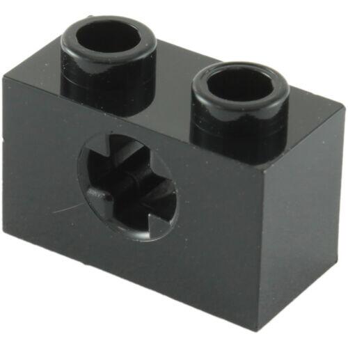 Lego Technic - Brick 1x2 c/ 1 furo p/ eixo - Preto - Pn 31493 / 32064 / CN 6178922 / 4114294 / 4233487