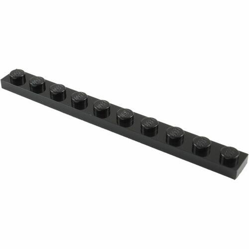 Lego Plate 1x10 - Preto - PN 4477 / CN 447726