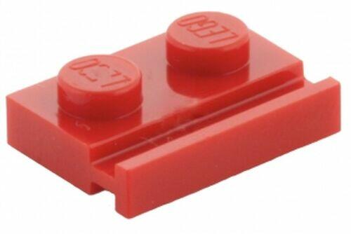 Lego Plate 1x2 c/ borda - Vermelho - PN 32028 / CN 4612575 / 4239063