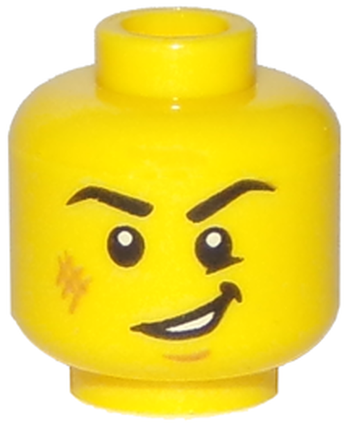 Lego Cabea de Minifigura Masculina -  Amarelo - PN 29183 / CN