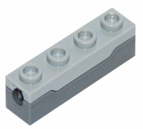 Lego Brick / Tijolo 1x4 c/ Mecanismo de Mola para Atirar - Cinza - PN 15400 / CN 6048898