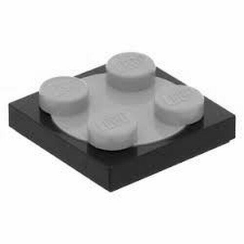 Lego Mesa Giratria 2x2 topo Cinza Claro - Base Preto - PN 74340 / CN 4221774