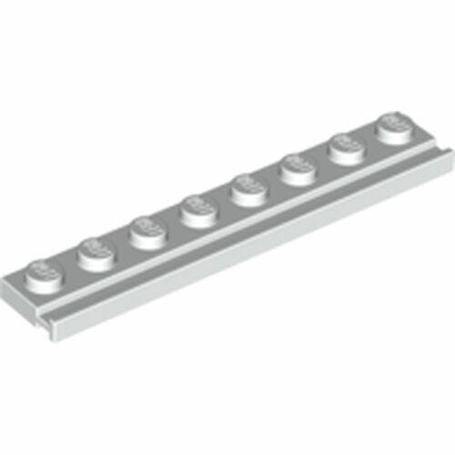 Lego Plate 1x8 c/ borda - Branco - PN 4510 / CN 451001 / 4250463 / 4501853