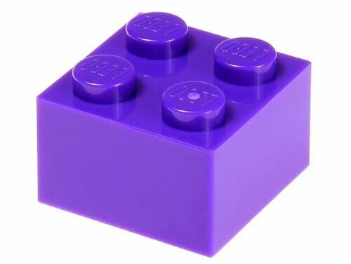 Lego Brick tijolo 2x2 - Roxo Escuro - PN 3003 / CN 4225125 / 4589613 / 4653960