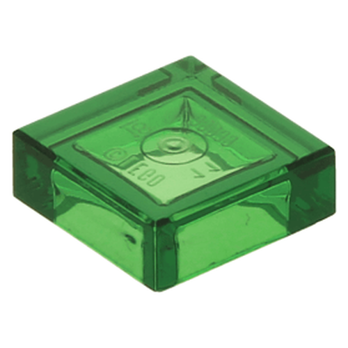 Lego Tile 1x1 - Verde Transparente - PN 3070 / 30039 / PN 307048 / 3003948 / 4216384 / 6254249