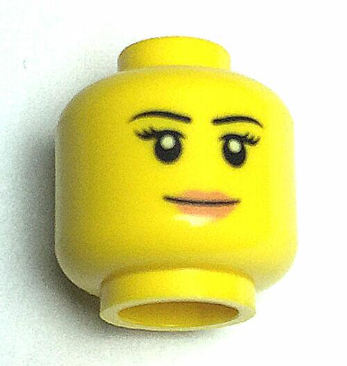 Lego Cabea de Minifigura Feminina com Labios Rosa - PN 10261 / 14927 / 19541 / CN 4651442 / 6001986 / 6044642 / 6100203